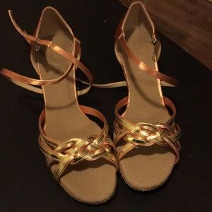 Salsa shoes! 💃 Brand new! Rose gold + gold